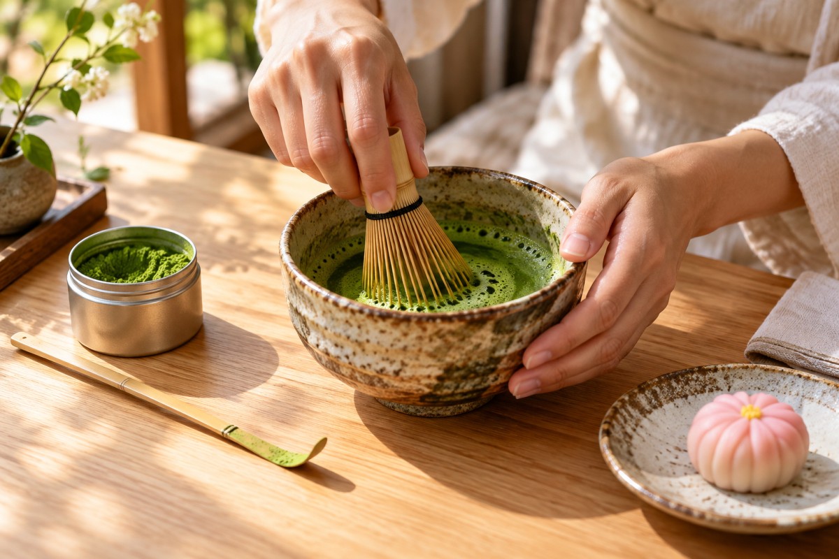 抹茶作りの体験