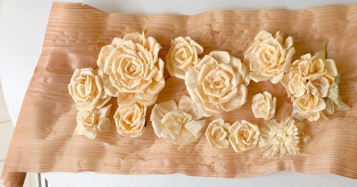 ひのきの香りの花のかざり